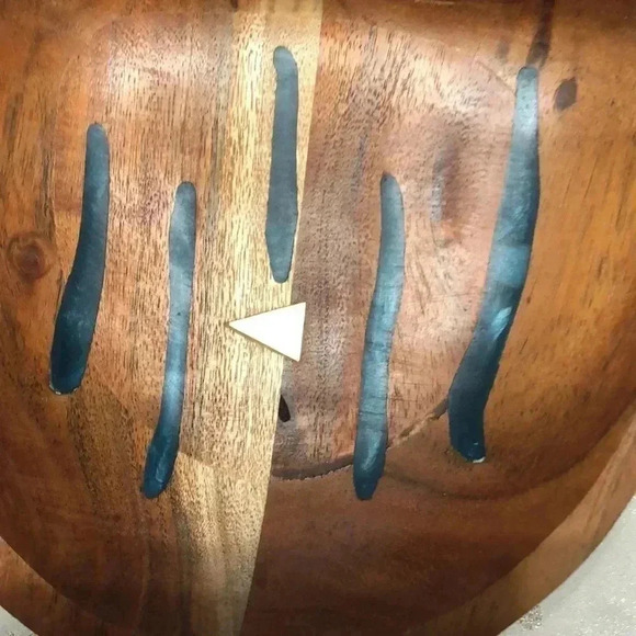 Anthropologie wooden divided serving bowl - Picture 2 of 5